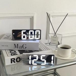 UMBRAULI Adjustable Voice Control Digital Alarm Clock Dual Alarm Plastic LED Electronic Alarm Clock Electronic  Clocks Anti-disturb  Clock Bedroom