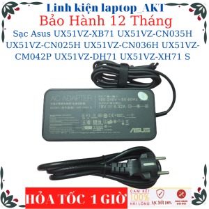 Sạc laptop Asus UX51VZ-XB71 UX51VZ-CN035H UX51VZ-CN025H UX51VZ-CN036H UX51VZ-CM042P UX51VZ-DH71 UX51VZ-XH71 Sạc Asus 19V 6.32A 130W chân kim nhỏ(4.5*3.0mm)
