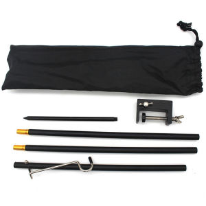 AFOODER เสาแขวนตะเกียง เสาแขวนไฟแคมป์ปิ้ง เสาแขวนไฟ ความสูง 1.2 ม. สำหรับโคมแขวน - สีขาว