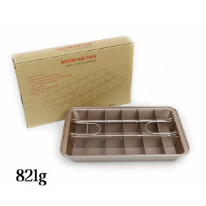 18 Cavity Nonstick Brownie Pan Baking Tray With Divider Carbon Steel Square Lattice Chocolate Cake Mold Cake Baking Pan