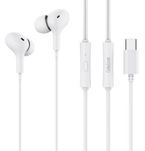 Celebrat D13 Wired Bass Stereo Built-in Mic TYPE C Earphone Handsfree Headset Headphones Earbuds