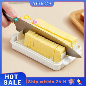 Transparent Butter Cutting Storage Box Bread Butter Cutting Box with Lid Dish Dust Proof Slicing For Home Kitchen