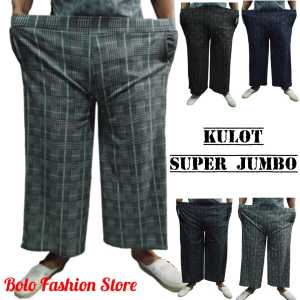 Kulot Panjang Super Jumbo Motif Kotak Terbaru | Celana Wanita dan Pria Dewasa Ukuran Besar Muat BB 100kg | Super Big Size Long Cullotes Pants
