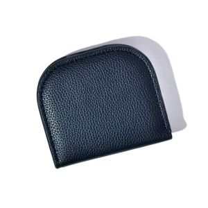 BINOCUL Solid Color Womens Wallet Minimalist Half Round PU Purse Fashion Student Lady Wallet Card Bag