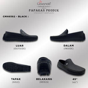 Cavando Mens Loafer - CMH6582/CMH6583 Black/Brown PU Leather Easy Slip-On