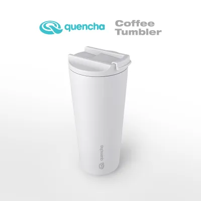 Quencha 20oz Flip Cap Insulated Coffee Tumbler 600ml Double Wall BPA-Free Stainless Steel Hot Cold