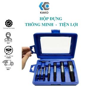 Bộ taro ren trái nhổ ốc vít gãy 8 cây (3-26mm) KAKO dụng cụ mở ốc vít mũi khoan lấy ốc gẫy.
