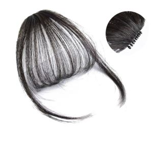 MARISAR Fake Fringe 3D Air Bangs Synthetic Hairpiece Straight Bangs Top Hair Bangs Invisible Clip in Fake Bangs Women