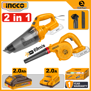 INGCO 20V 2-IN-1 CORDLESS VACUUM CLEANER & BLOWER COMBO KIT | COSLI240998