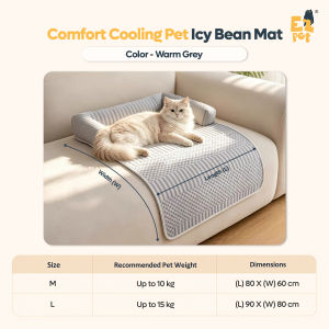 EZPET🐱【Comfort Cooling Pet Icy Bean Mat】Pet Cushion Cat House Dog Mat Tilam Kucing Pet Sleeping Mat Bed Pet Bed 宠物床
