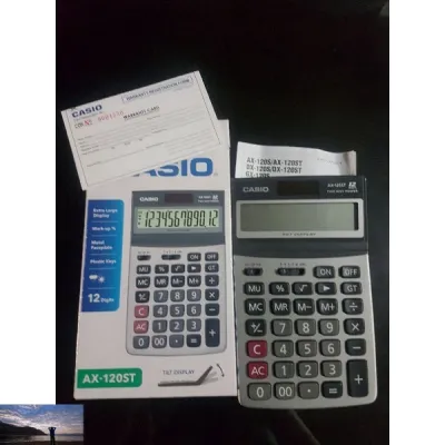 CASIO AX120ST AX-120ST 120ST CALCULATOR +&