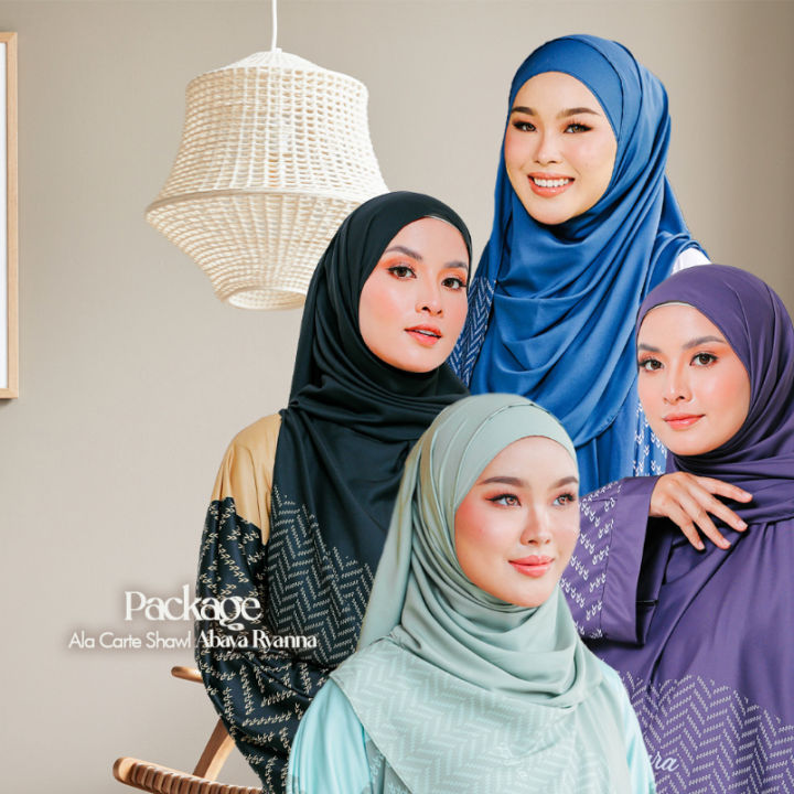 Ryanna Shawl Premium Chiffon Shawl Set Eid Kaftan Abaya