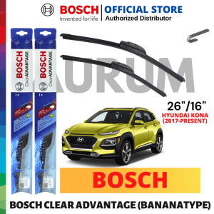 Bosch Clear Advantage Wiper blade set for Hyundai Kona 2017-Present (26/16) 2pcs Bosch Wiper Blade