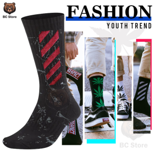 ถุงเท้าลายสตรีท ถุงเท้าสไตล์เกาหลี ถุงเท้า ถุงเท้าแฟนซี ถุงเท้าครึ่งข้อ ถุงเท้าข้อยาว ถุงเท้าคลุมเท้า ถุงเท้ามีลาย