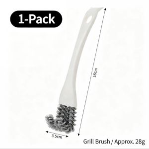 BUY 1 TAKE 1 !!! 2‑in‑1 Grill Mesh V‑Shape Crevice Scrub Brush w/Scraper for Stove Vent Rack Kitchen