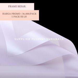 SFS - [1 PACK ISI 20 LBR] KERTAS CELLOPHANE FRAME BESAR BOLD FRAME WRAPPING PAPER WRAP BUNGA FLORIST DIY KOREAN STYLE CELLO LIST WARNA TEBAL KERTAS BUKET BUNGA WATERPROOF