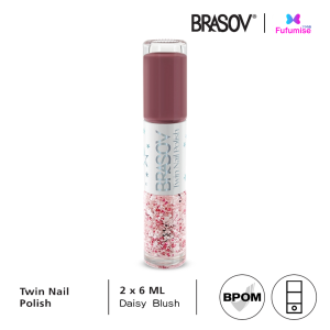 FUFUMISE | BRASOV Cat Kuku Dual 2 x 6 ML Twin Nail Polish BPOM | Kutek yang memiliki 2 warna