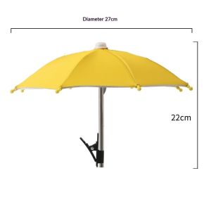 SERENEGLOW Portable Clip-On Sunshade Umbrella with Phone Holder for Outdoor Use Anti-Reflective and Waterproof Design