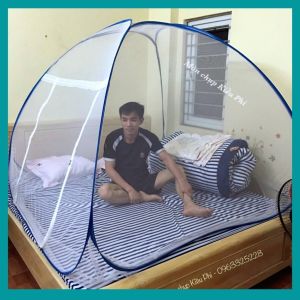 Mùng chụp tự bung đỉnh chóp Kiều phi - Màn chụp tự bung người lớn chống muỗi thông minh cao cấp gấp gọn