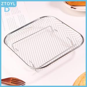 ZTOYL  1Pc Air Fryer Rack Stackable Grilling Rack Stainless Steel Grill Basket Non-Stick Airfryer Tray Wire Rack Basket Kitchen Gadgets