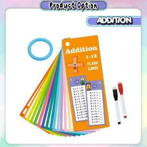 [iRojak] Mathematics Table Flashcards Addition Subtraction Multiplication Division 数学学习卡 Matematik Kira - BT450
