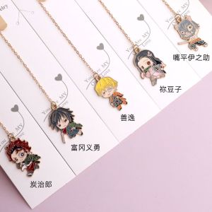 LEMON Anime Ghost Slayer Blade Premium Bookmark Metal You Bean Cartoon Tanujiro Peripheral Student Stationery Book Folder