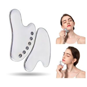 Dụng Cụ Gua Sha Có Tính Từ - Cây Cạo Massage Mặt Thép Không Gỉ Làm Mát Nâng Cơ & Giảm Sưng Phù Làm Căng Sáng Da