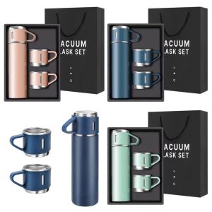 Vacuum flask set thermos with cup set tumbler 3 in 1 set 500ml water tumbler for hot and cold sport water bottle termoflask thermos hot water 48 hrs insulated tumbler cups for coffee cups for men travel tumbler thermos mug gift ideas for teachers