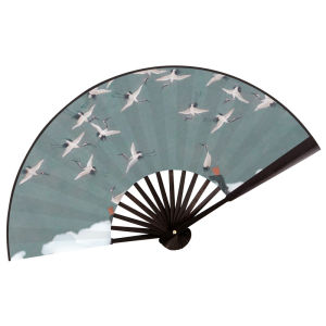 (มี 5 แบบ) พัด พัดจีน 10นิ้ว พัดจีนโบราณ พัดผ้า ลายสองด้านเหมือนกัน  พัดพกพา พัดพับได้ พัดมือ พัดพับ