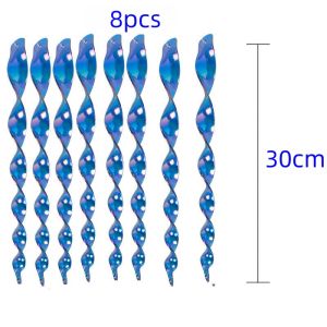 8 Pcs Alat Pengusir Burung Bentuk Spiral Isi