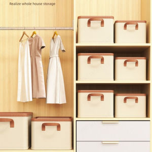 Foldable Fabric Clothes Storage Box Dustproof Waterproof Quilt Clothes Organizer Storage Basket Storage Bag Stackable Wardrobe