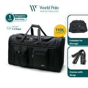 (SG READY STOCK) World Polo 26 inch 110L Lightweight Duffel Bag with 6 Compartments