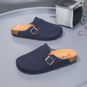 [[BK-02]]sandals For MEN&WOMEN Leather Adjustabale Strap With Buckle Half Shoes（Add 1 Size）
