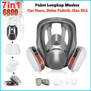 COD Cepat Set Masker Gas Full Wajah Masker Proyek Pabrik Masker Cat Semprot Masker Las Industrial Masker Debu Erupsi Masker Rumah Sakit Respirator Full Wajah Face with Activated Carbon Filter 6001CN - 6800 No.3