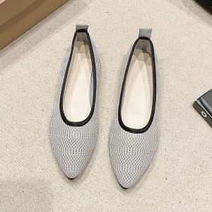 Summer Fly-knit Single Shoes Are Fashionable and Breathable Flat and Versatile Beanie Shoes and Slip-on Shoes