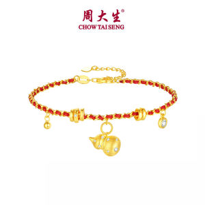 CTS S925 Silver Zircon Happiness Gourd Bracelet CHOW TAI SENG 周大生 S0WA00169CH (Free Bracelet Rope)
