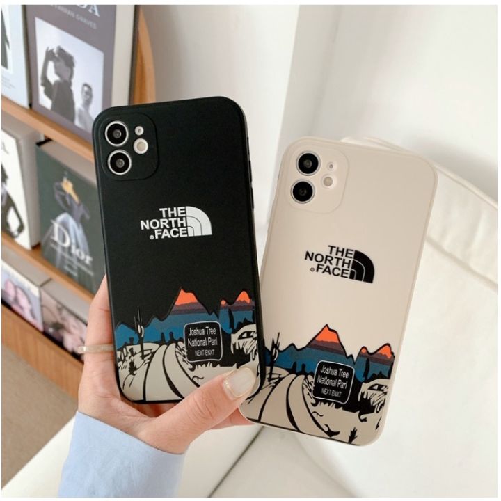PRINTING LENS PROTECTOR North face Case iphone 6s plus x xs