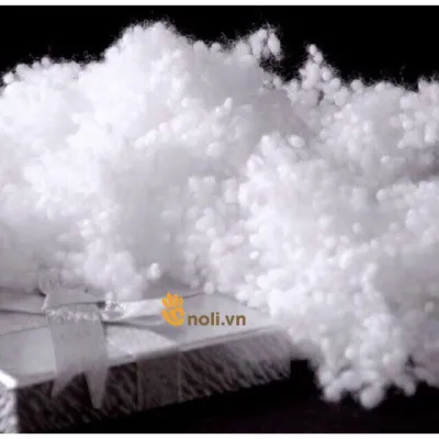 Bông gòn bi bông hạt nhồi thú 100gr - nhồi thú đan thú móc và các loại thú bông