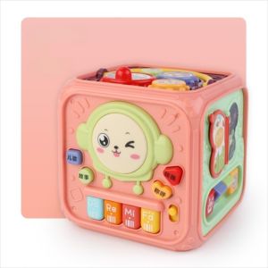 TSEVD Multifunctional Children Hand Clapping Beat Drummer Pounding Musical Early Education Baby Toy Creative Activity Box Hexahedron Drum Piano Toddler