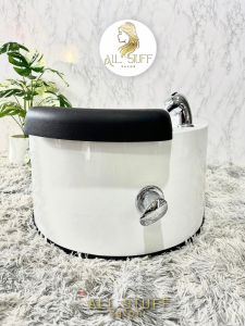 อ่างสปา นวดบำบัด อ่างสปาเท้า  (แถมฟรี แท่นวางเท้า) อะคริลิค ทนทาน ก๊อกน้ำร้อน-เย็น อ่างล้างเท้า spa tub ทรงกลม