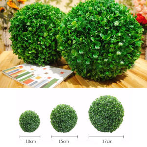 NCNC(okdeals01) 1pc Green Diy Party Outdoor Hotel Indoor Yard Grass Ball Artificial Plant Garden Decoration Leave Ball