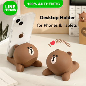 LINE FRIENDS Brown Phone Stand Desktop Hands-free PVC Desk Display Ornament LFB25
