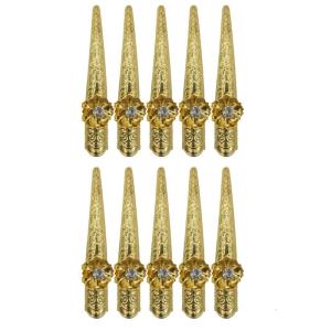 10pcs Gold Finger Sleeves for Unique Nail Art Designs Suitable for Artistics and Performers in Fashion Celebrations