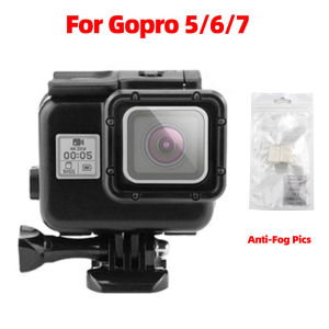 Black Waterproof Case For GoPro 3/3+/4/5/6/7/8/9/10/11/12 Action Camera Touch Backdoor Underwater Housing Cover Shell Accessories