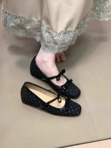 Free Shipping Square-Toe Ballet Flats With A Bow Gentle WomenS Shoes New Spring Collection Evening-Style Shallow Pumps
