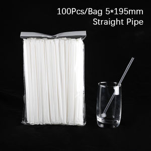 YAFEN 100 300Pcs Clear Individually Wrapped Boxed Drinking PP Straws Tea Drinks Straws