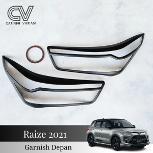 Cover Garnish Lampu Depan Mobil Toyota Raize 2021 Hitam