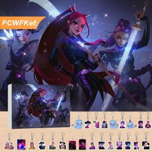 【PCWFKef】 Kpop Thợ Săn Quỷ phiêu lưu lịch Mù hộp đếm ngược lịch với 24 Móc khóa đồ chơi Quà tặng Túi Mặt dây chuyền trò chơi vui nhộn sưu tầm