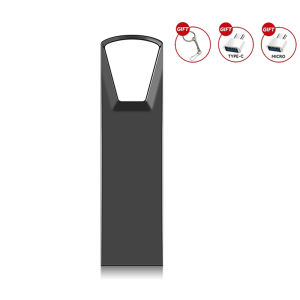 Metal Waterproof Flash Memory Driver 64GB 128GB 256GB 512GB 1TB 2TB 32GB High-Speed Pen Driver with TYPE-C Adapter Support Customized Personalized Logo