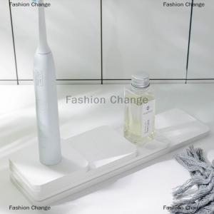 [COD] Fashion Change Diatomite Absorbent Table Coaster Toothbrush Holder Insulation Pad Soap Mat Rack